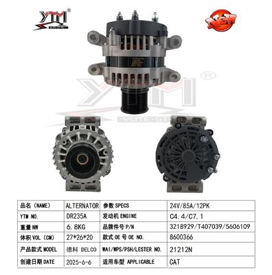 DR235A Alternator Cat323/24V 85A 12pk 60/5606104/T430455/3218932