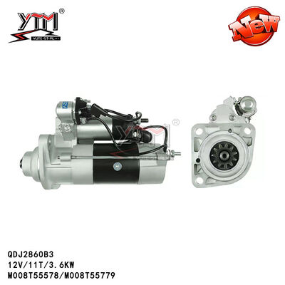 de Startmotor van 12V 3.6KW Mitsubishi voor Auto de Delen Zilveren Kleur M008T55779 3841359 van Benz Truck BZ64371