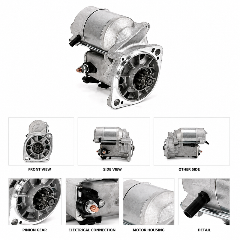 QDJ1201W 12V 1.4KW 9T Startmotor STN4121 voor Denso Doosan DH35 Graafmachine Motor Vervanging, OEM Startmotor met OE 8941702050 8941702051