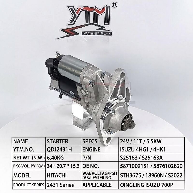 24V 5.5KW 11T Starter QDJ2431H For Isuzu 4HG1 4HK1 Engine Isuzu 700P Truck OE 5871009151 S25163